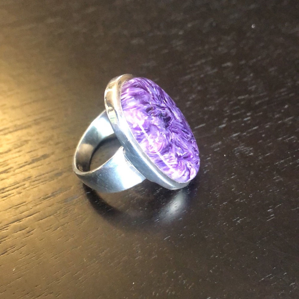 Sterling Silver Charoite Ring - image 3
